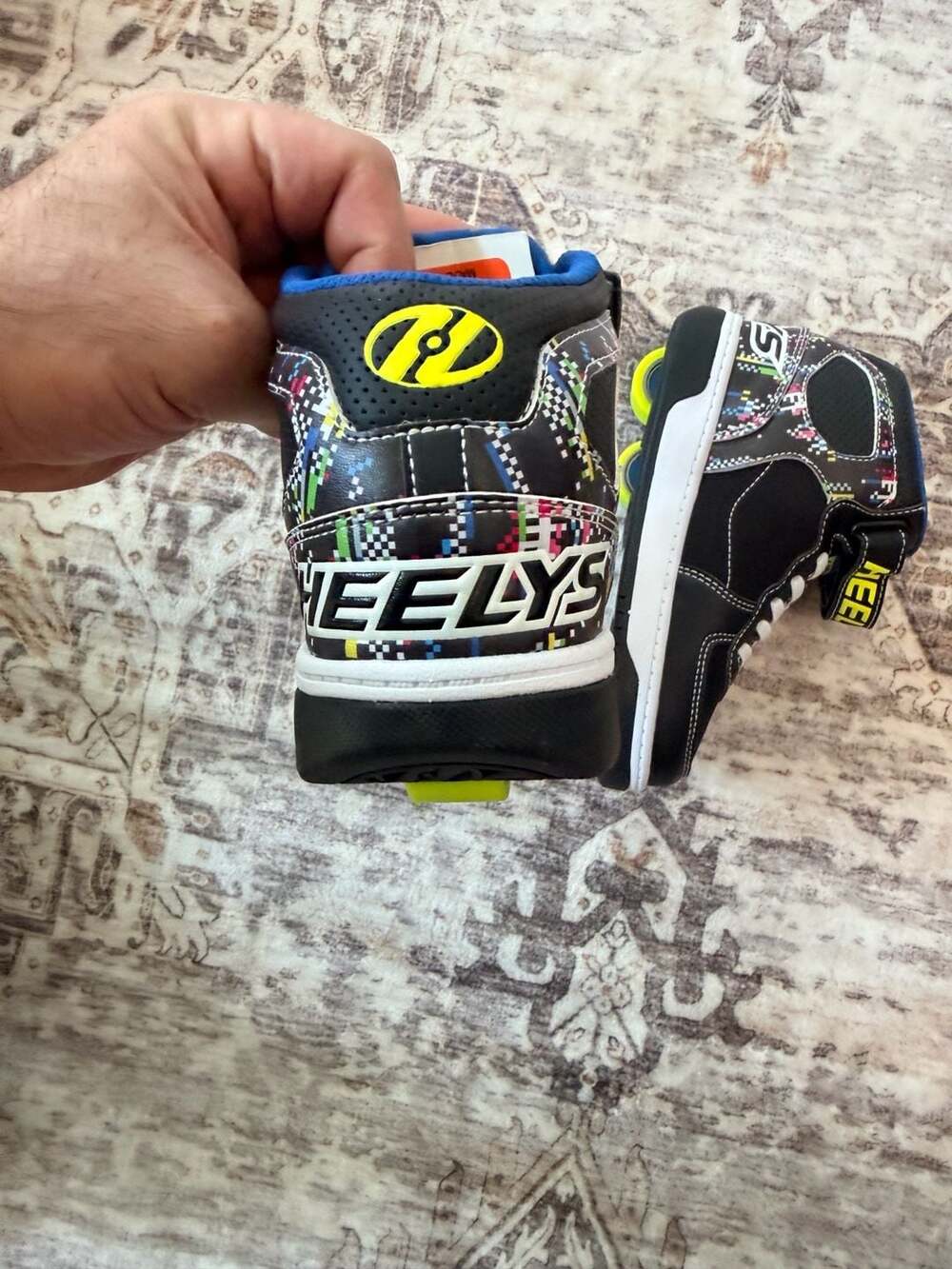 Heelys Rezerve EX X2 Youth Size 13C Black Multi-Color Dual Wheel Roller Shoes - Picture 4 of 9